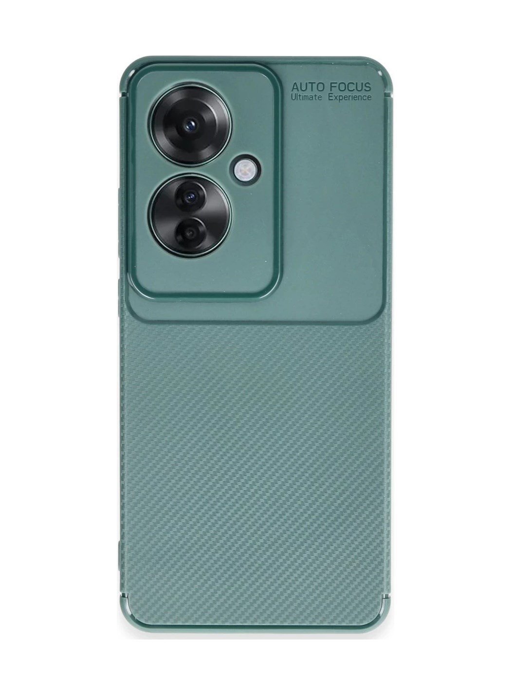 Oppo Reno 11f Uyumlu Kılıf Auto Focus Karbon Kapak - Koyu Yeşil Belirtilmemiş