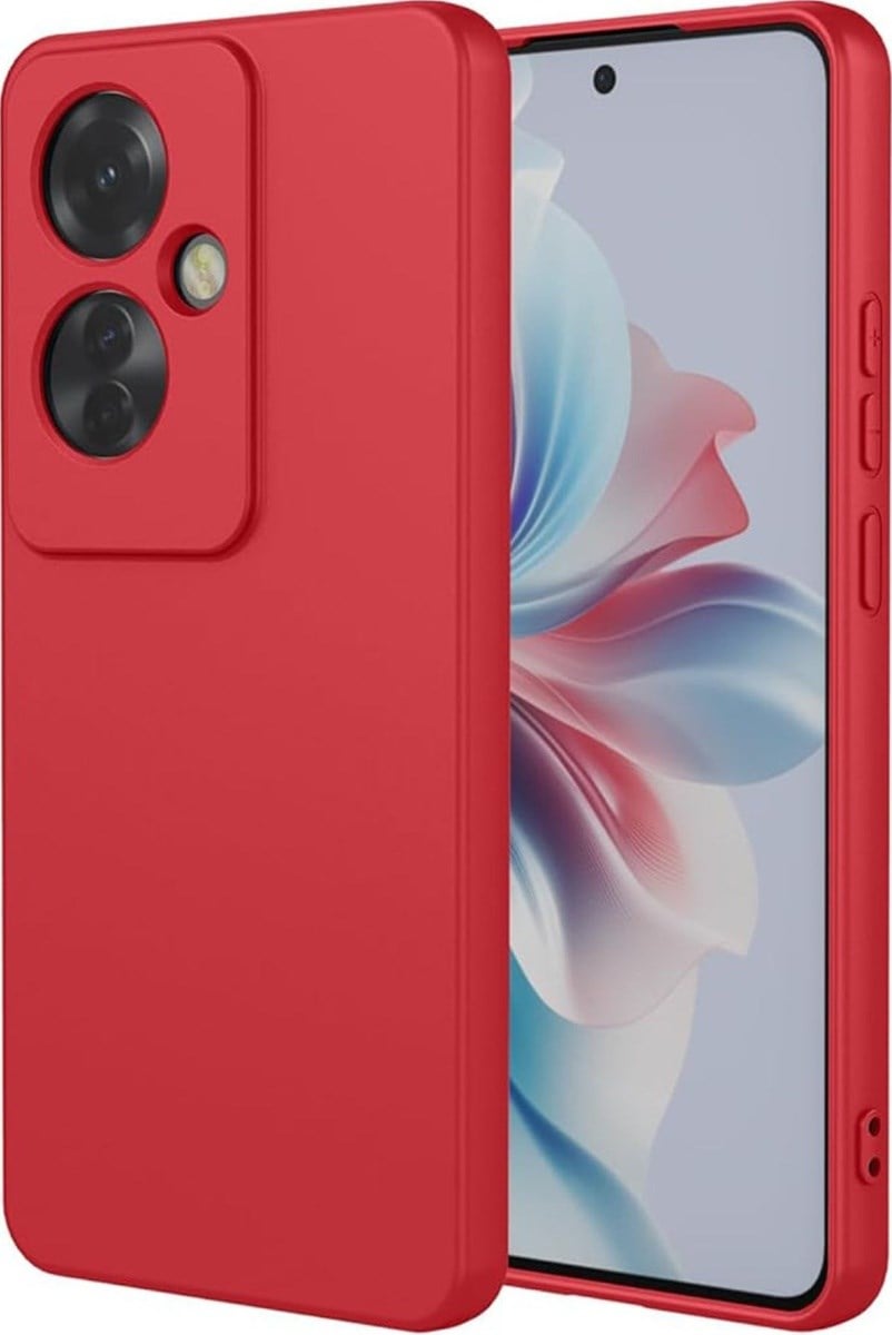 Oppo Reno 11f Uyumlu Kılıf First Silikon - Kırmızı Belirtilmemiş