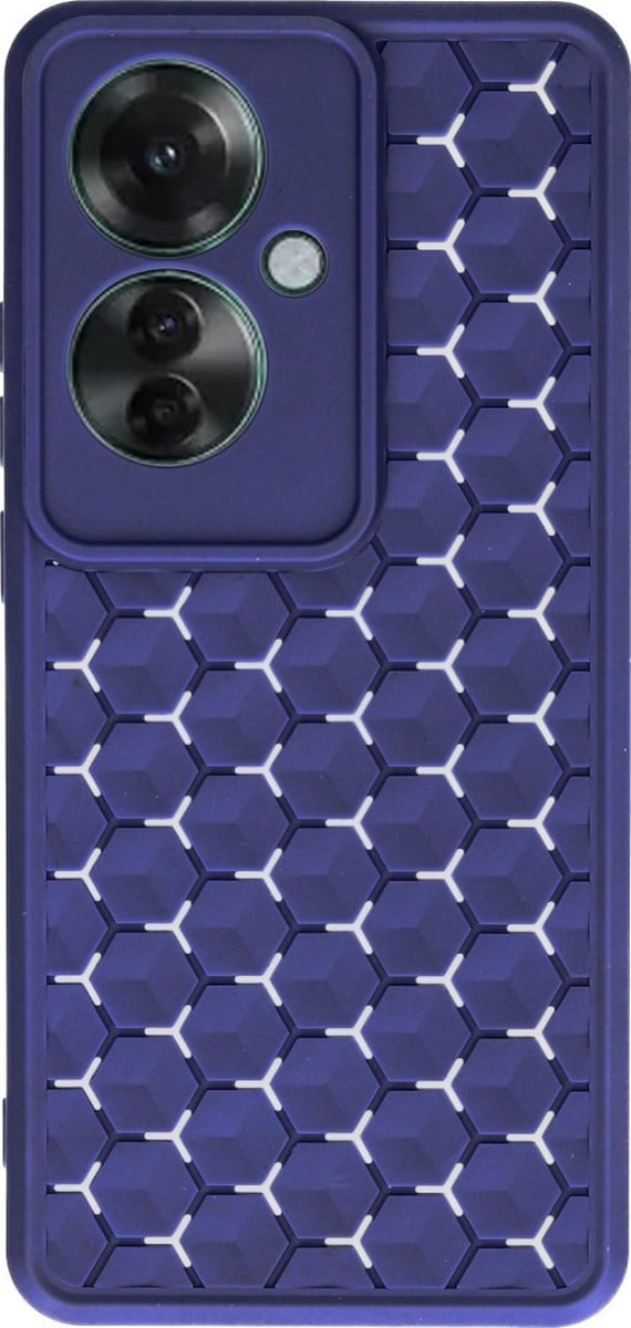 Oppo Reno 11f Uyumlu Kılıf Petek Silikon Kapak - Lacivert Belirtilmemiş