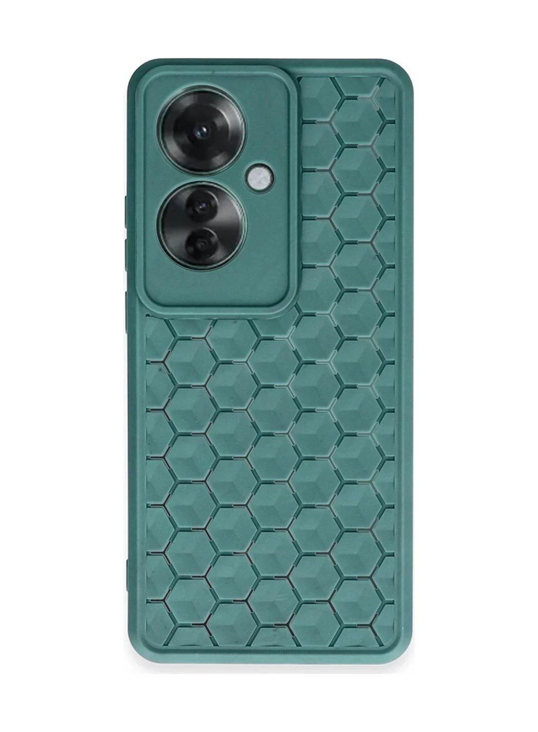 Oppo Reno 11f Uyumlu Kılıf Petek Silikon Kapak - Koyu Yeşil Belirtilmemiş