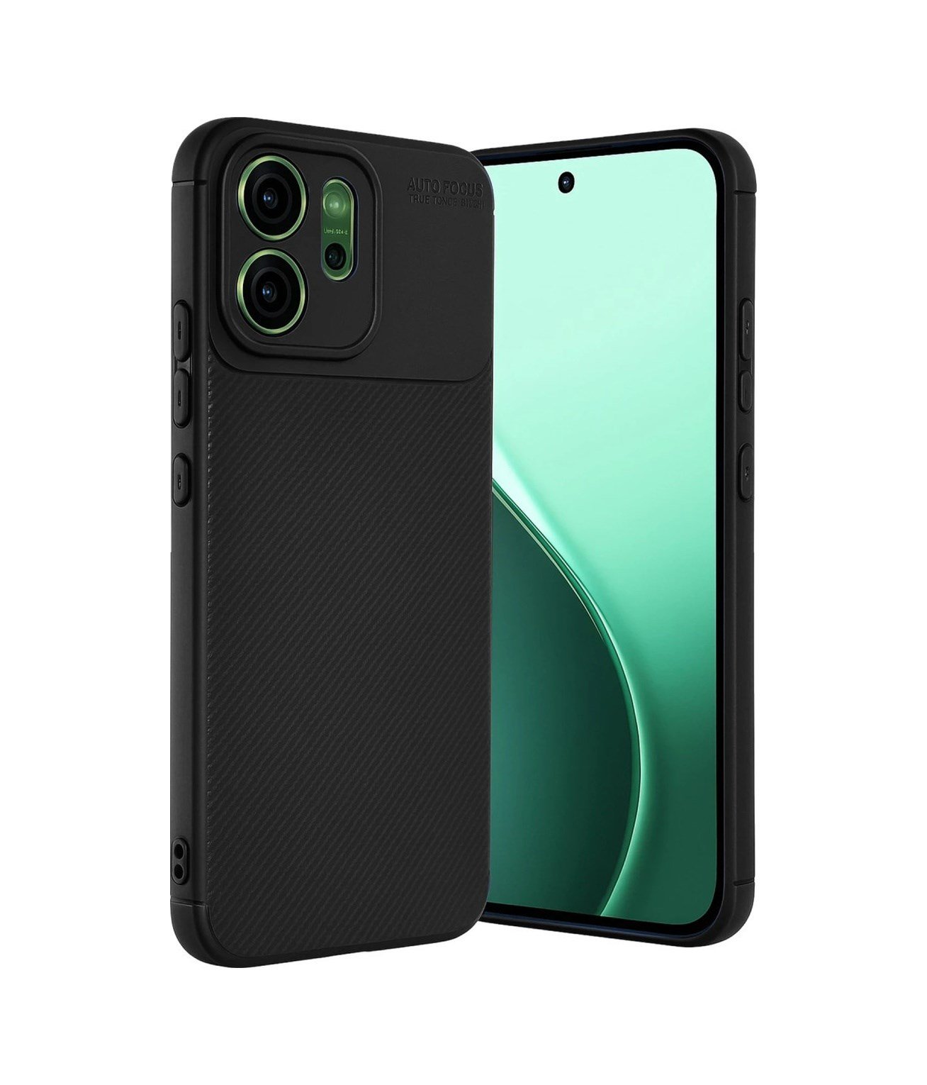 Oppo Reno 14 Uyumlu Auto Focus Karbon Kapak - Siyah Belirtilmemiş