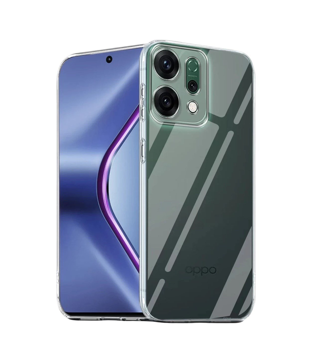 Oppo Reno 14 Uyumlu Kılıf Lüx Şeffaf Silikon - Şeffaf Belirtilmemiş