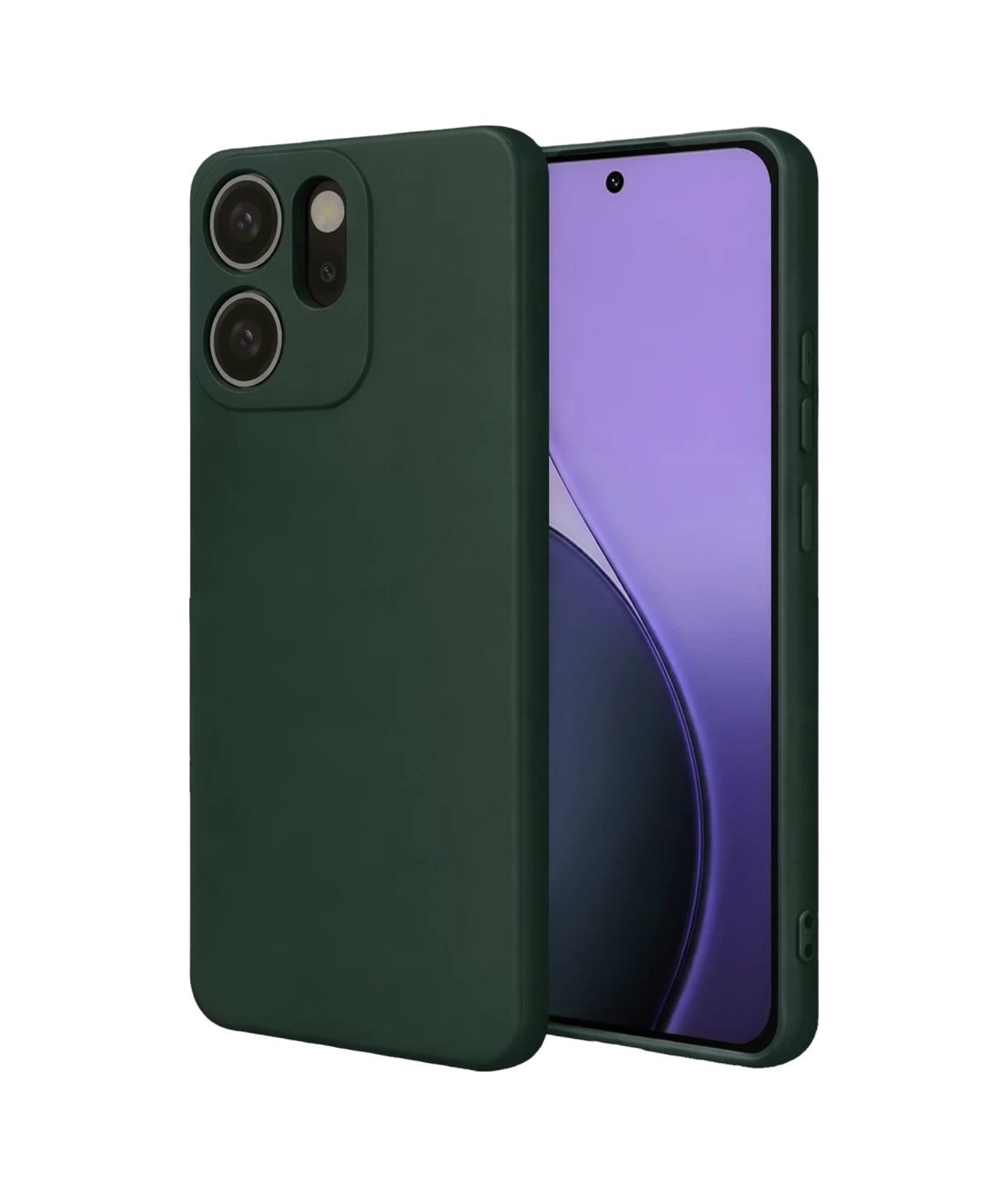 Oppo Reno 14f Uyumlu First Silikon - Koyu Yeşil Belirtilmemiş