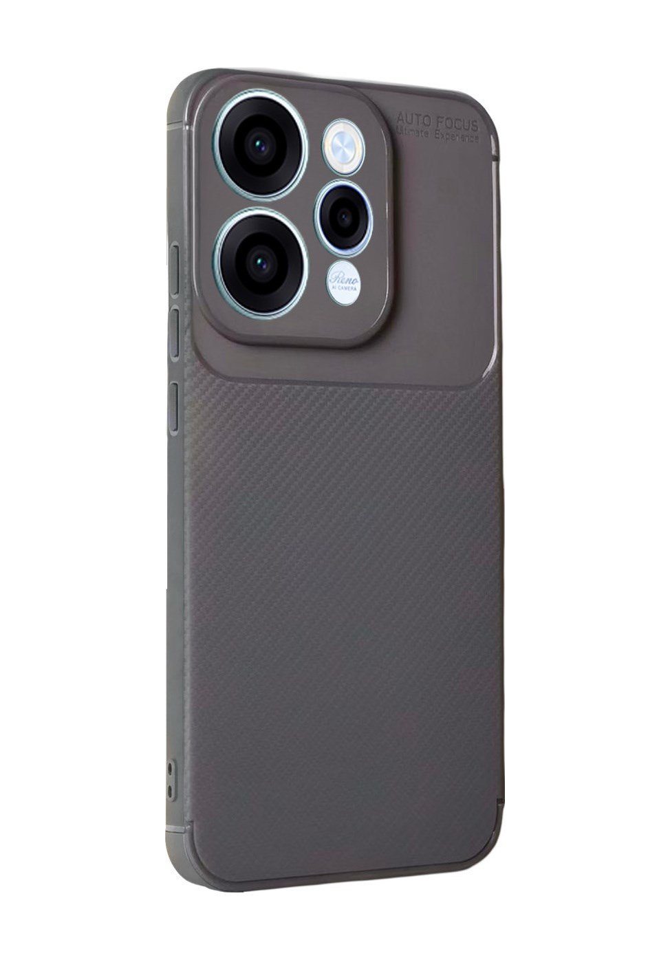Oppo Reno 15 Uyumlu Auto Focus Karbon Kapak - Gri Belirtilmemiş