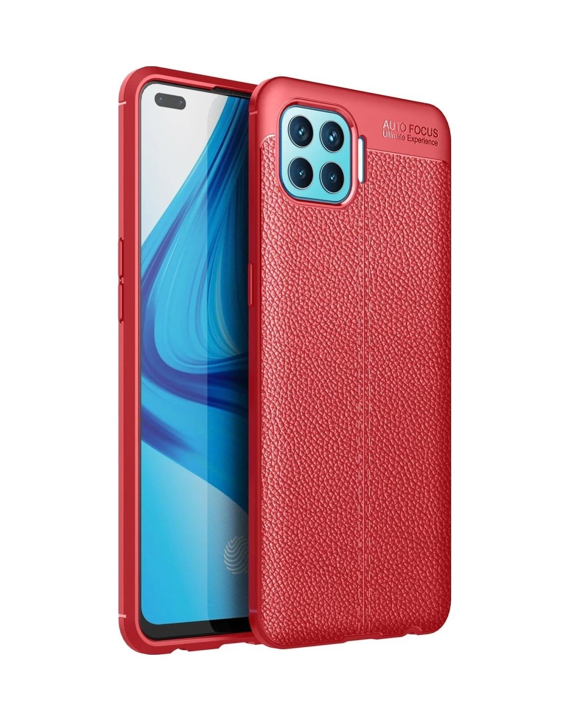Oppo Reno 4 Lite Uyumlu Kılıf Auto Focus Kapak - Kırmızı Belirtilmemiş