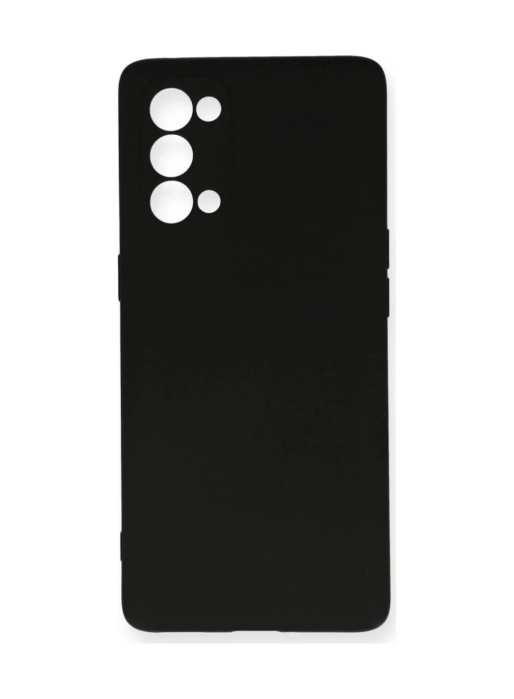 Oppo Reno 5 Pro Uyumlu Kılıf Nano İçi Kadife Silikon - Siyah Belirtilmemiş