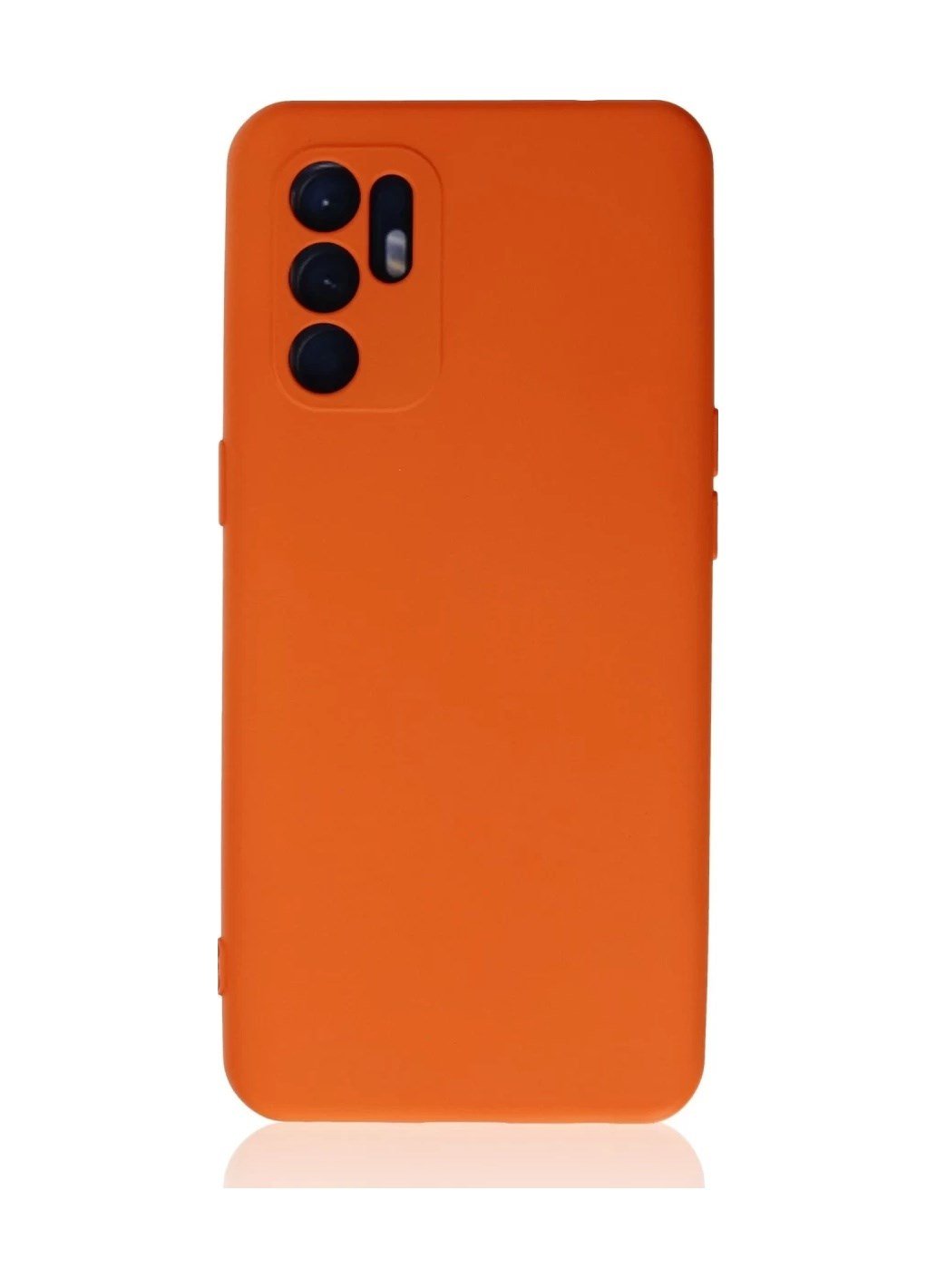 Oppo Reno 6 Uyumlu Kılıf Nano İçi Kadife Silikon - Turuncu Belirtilmemiş