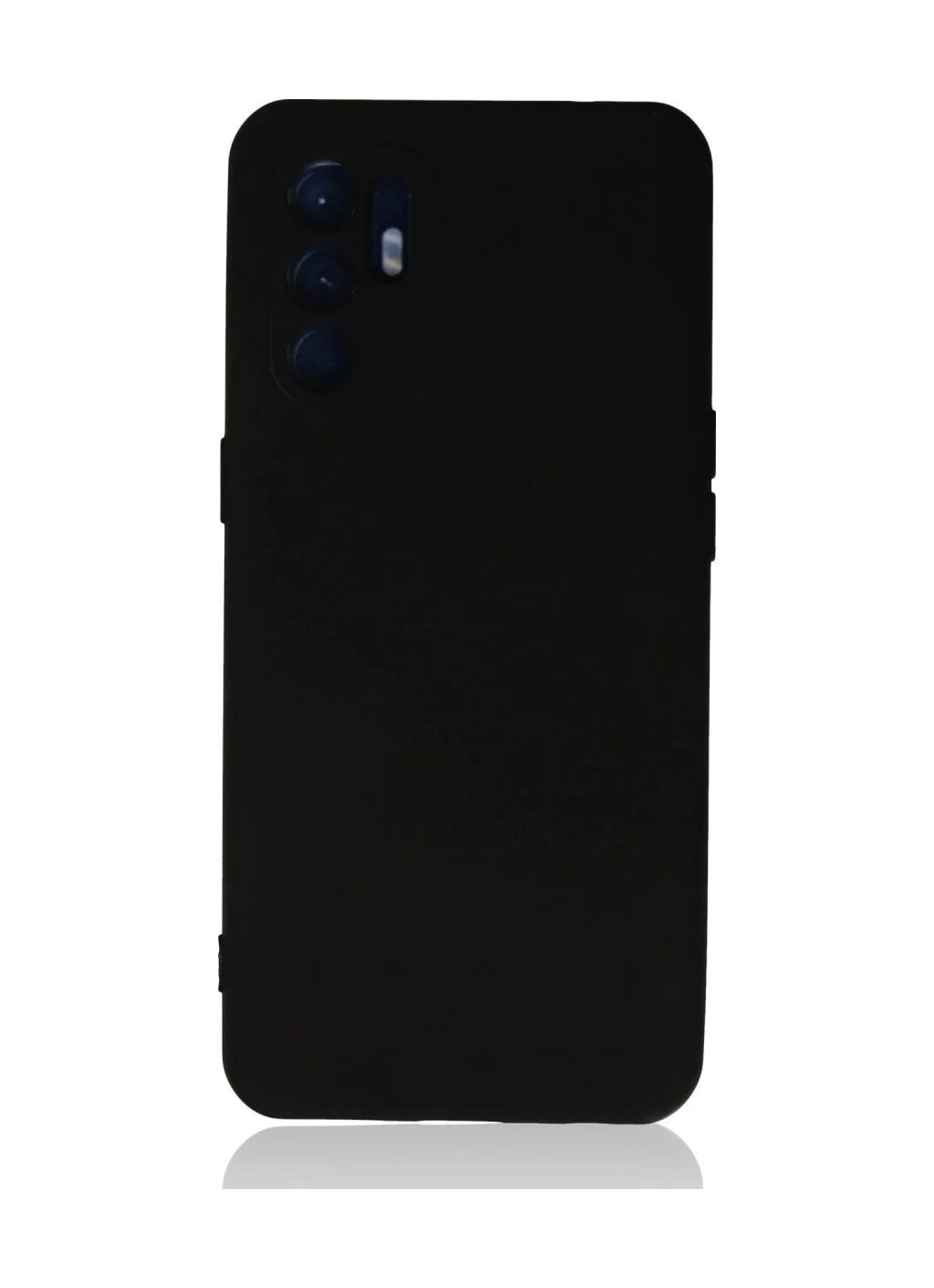 Oppo Reno 6 Uyumlu Kılıf Nano İçi Kadife Silikon - Siyah Belirtilmemiş