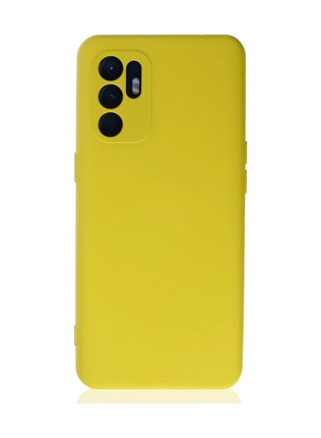 Oppo Reno 6 Uyumlu Kılıf Nano İçi Kadife Silikon - Sarı1 Belirtilmemiş
