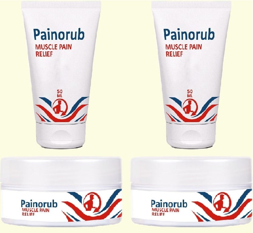 Painorub Krem 2şerli Kril Yağı Afrika Zencefil Özü Reliefcream Rahatlamaya 50 Ml Tüp&kavanoz Set
