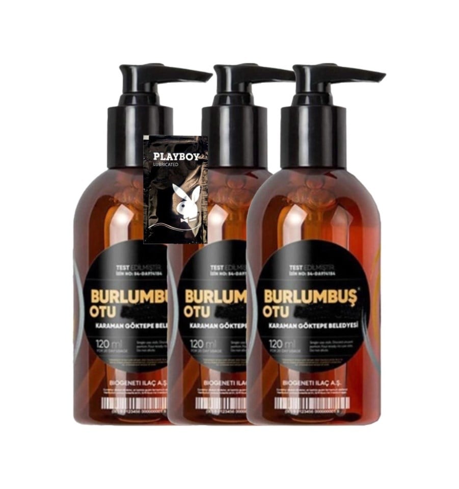 Playboy Burlumbuş Otu Jeli Dolcer2-2:0403 3 Adet Birden 120 Ml Bölgesel Relax Jeli + 1 Hediye Jel