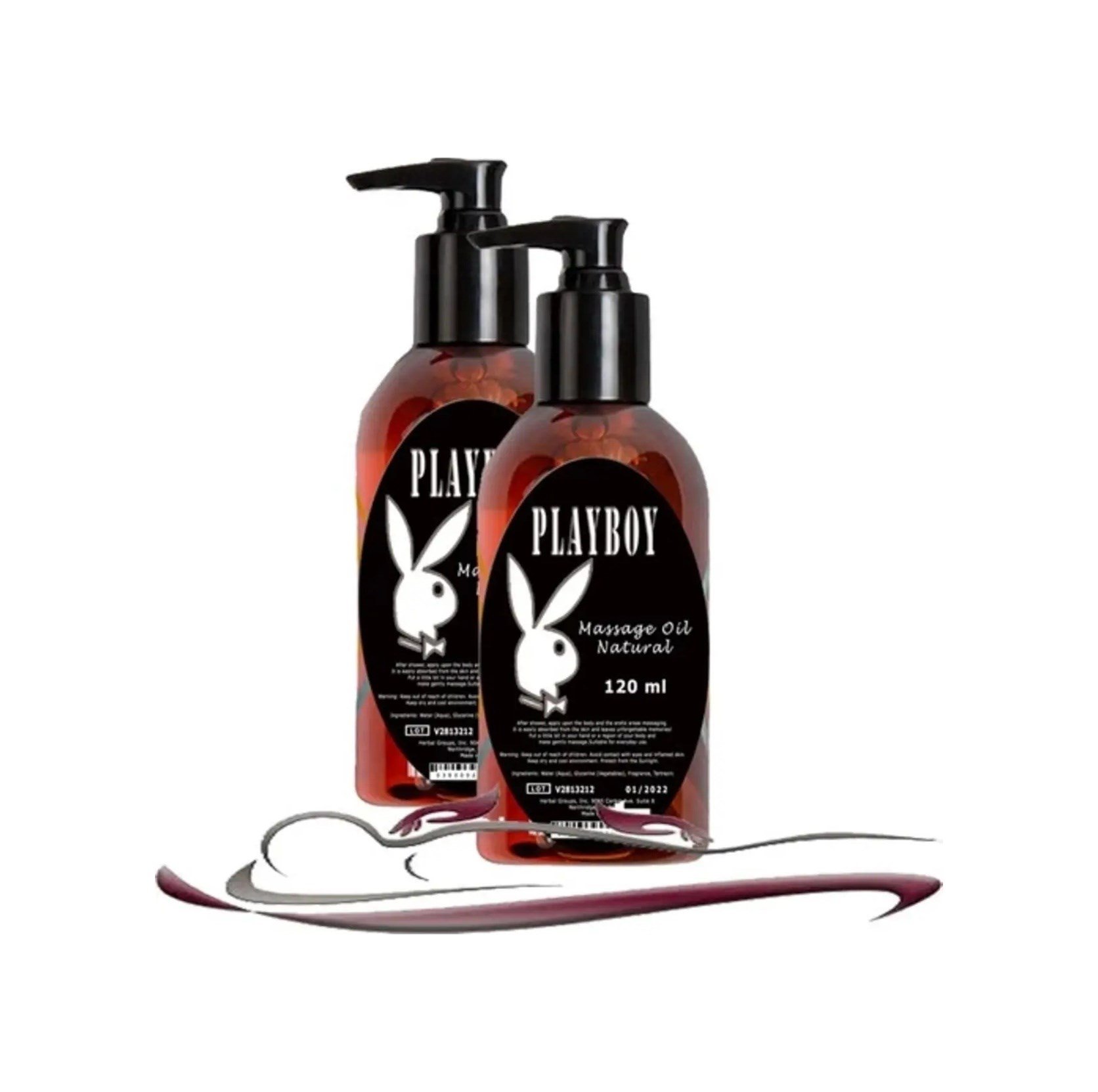 Playboy Natural Massage Oil Kokusuz Vücut Masaj Yağı 2 Adet 120 Ml