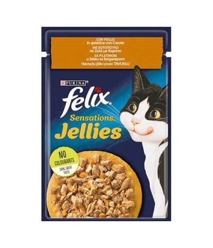 Pouch Sensations Jellies Tavuklu Ve Havuçlu Yetişkin Kedi Konservesi 85 Gr
