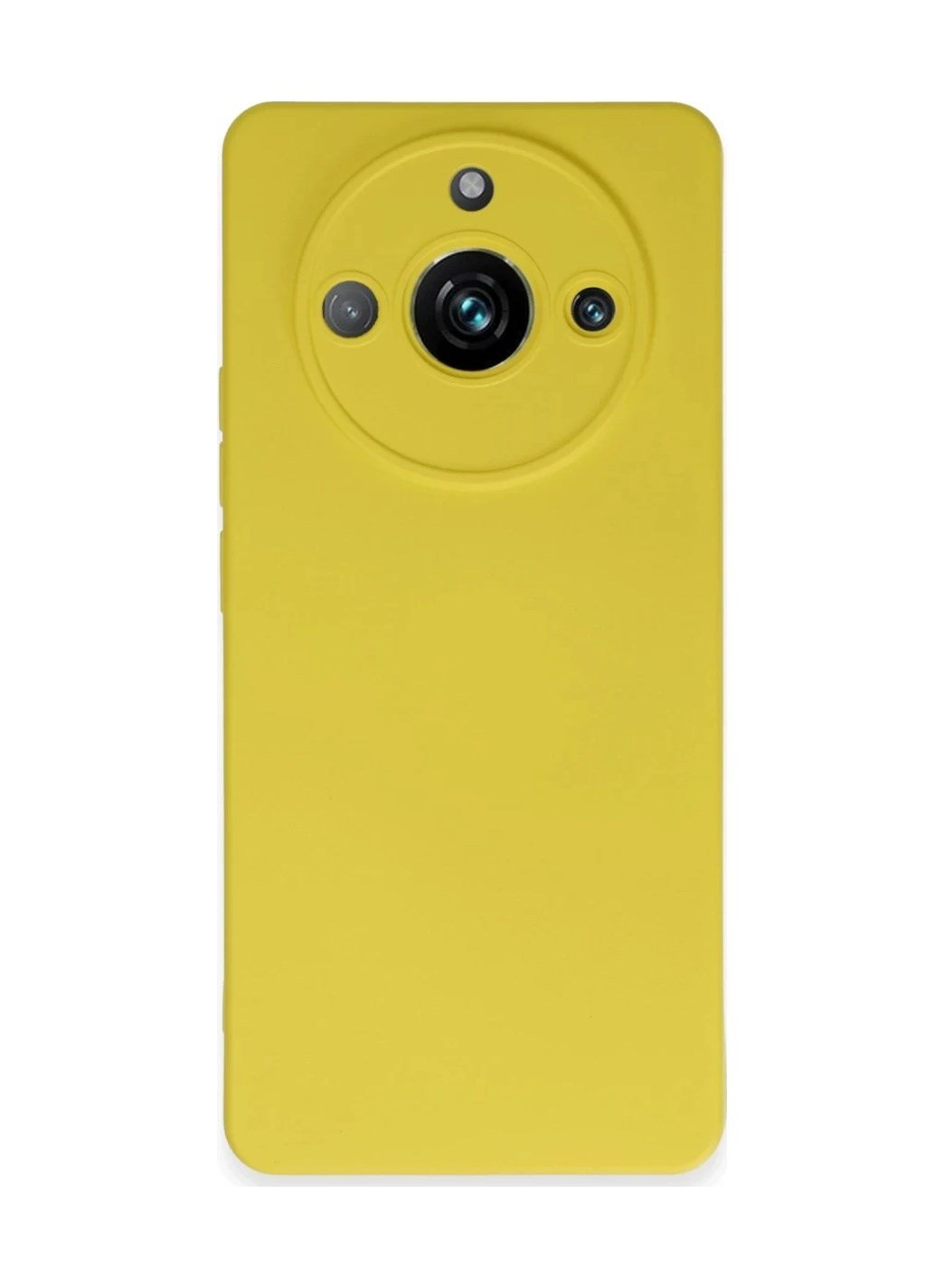 Realme 11 Pro Uyumlu Kılıf Nano İçi Kadife Silikon - Sarı Belirtilmemiş