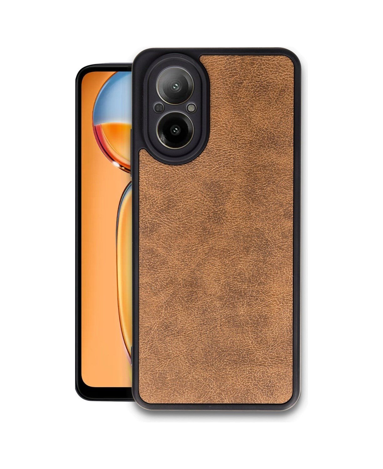 Realme 12 Lite Uyumlu Kılıf Aras Deri Kapak - Taba Belirtilmemiş