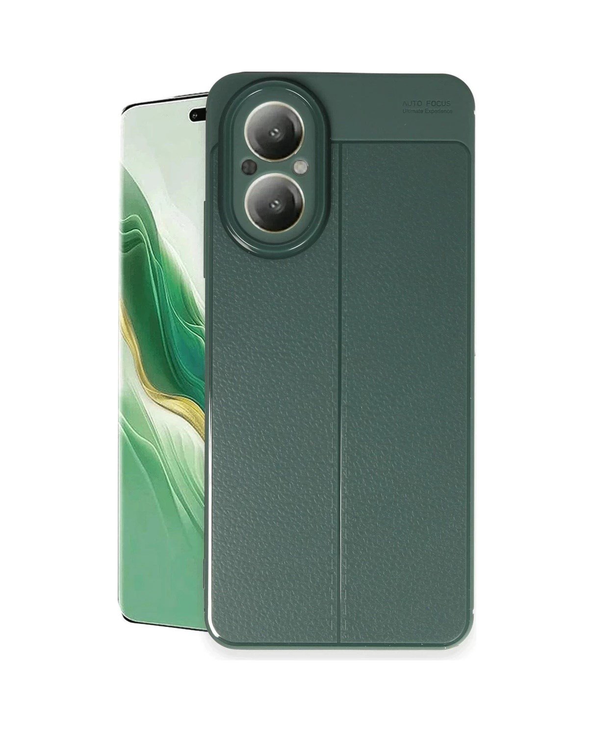 Realme 12 Lite Uyumlu Kılıf Auto Focus Kapak - Koyu Yeşil Belirtilmemiş