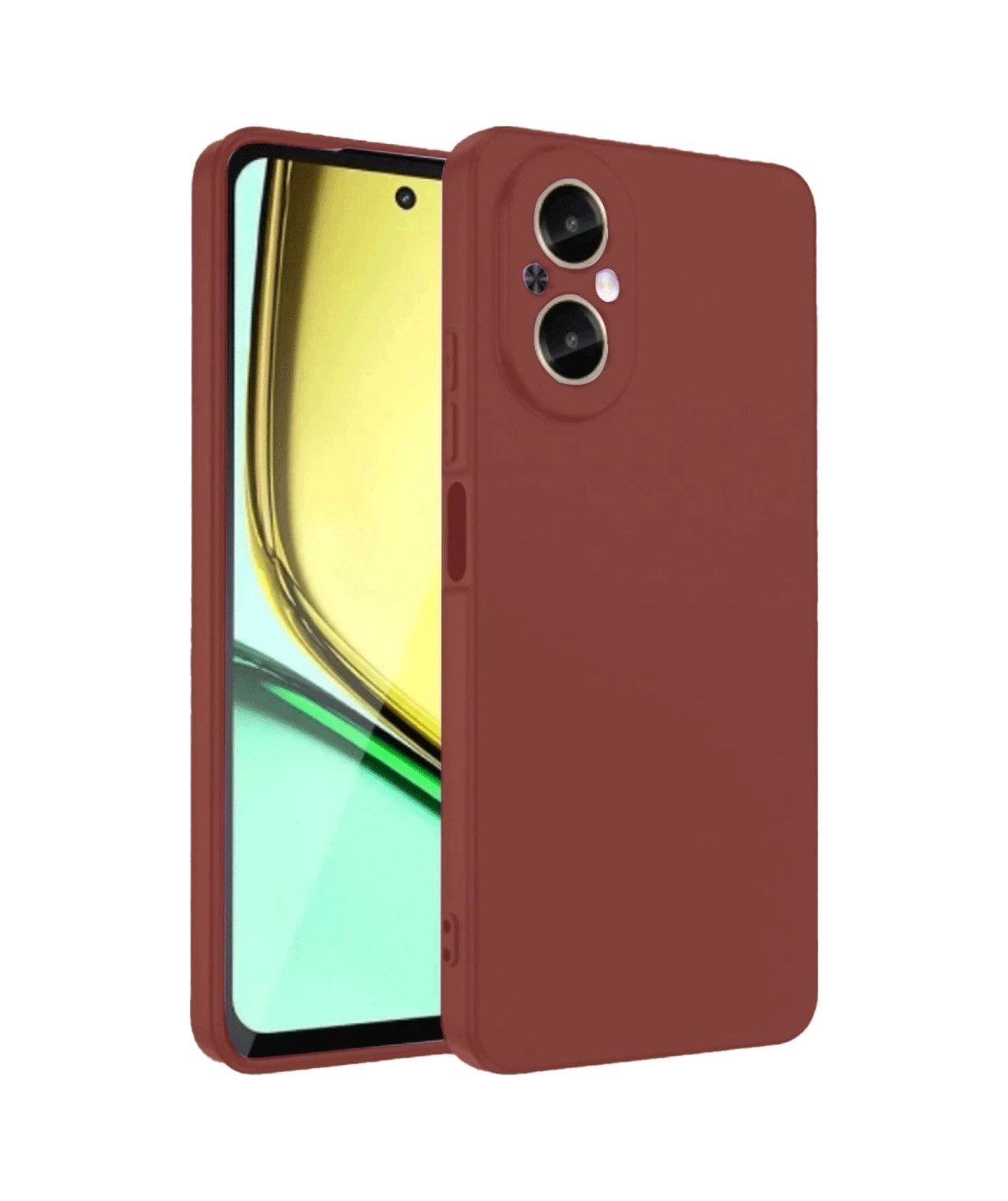 Realme 12 Lite Uyumlu Kılıf First Silikon - Bordo Belirtilmemiş