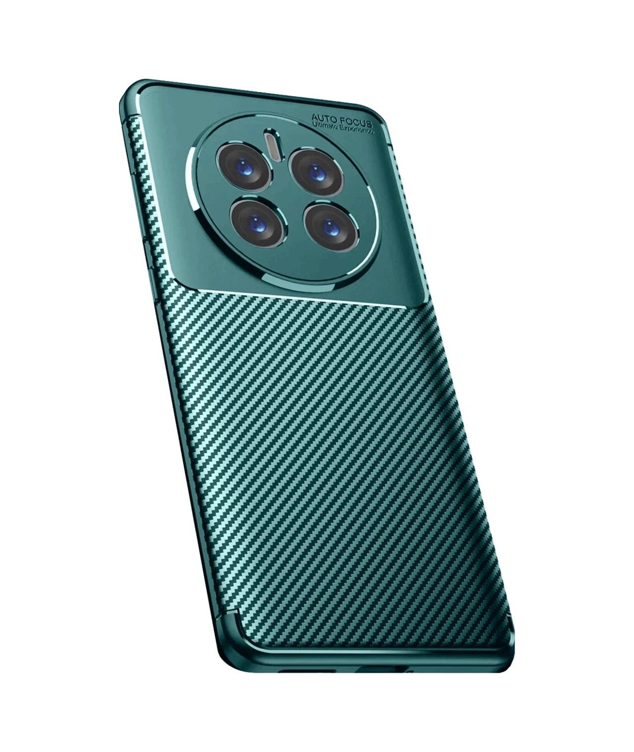 Realme 12 Pro Plus Uyumlu Kılıf Auto Focus Karbon Kapak - Koyu Yeşil Belirtilmemiş