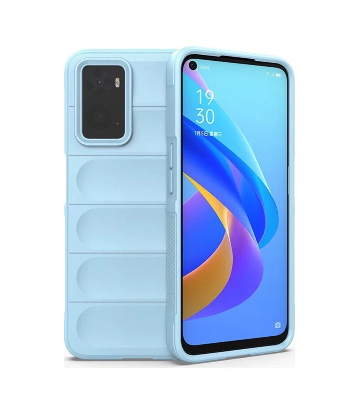 Realme 9i 4g Uyumlu Kılıf Optimum Silikon - Sky Blue Belirtilmemiş