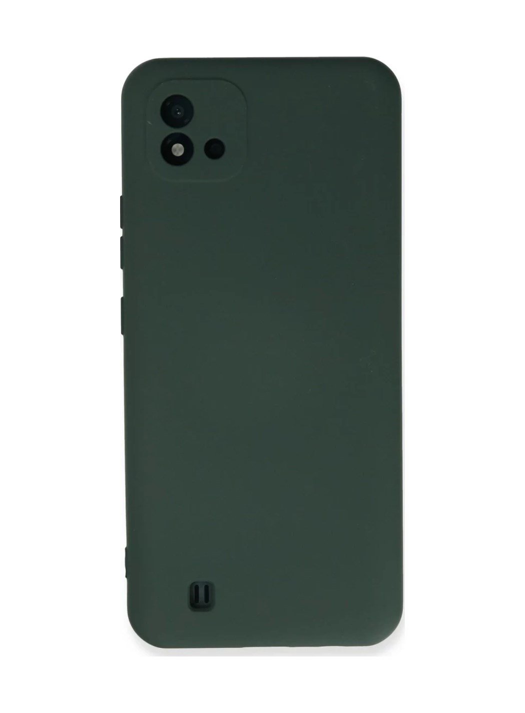 Realme C11 2021 Uyumlu Kılıf Nano İçi Kadife Silikon - Koyu Yeşil Belirtilmemiş