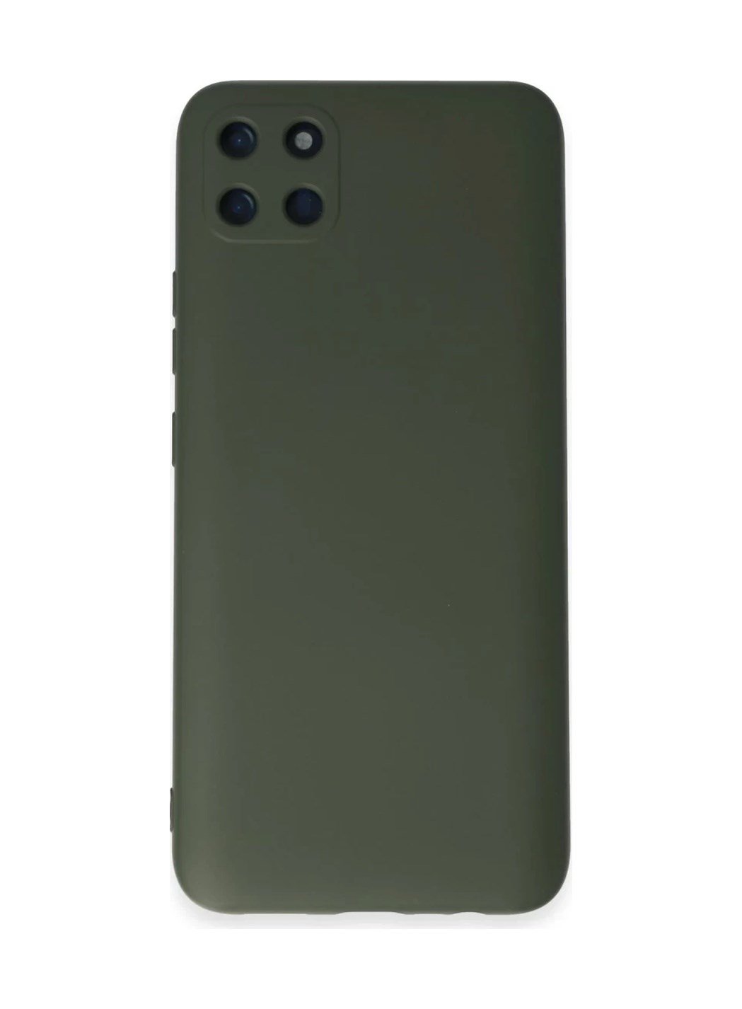 Realme C11 Uyumlu Kılıf Nano İçi Kadife Silikon - Koyu Yeşil Belirtilmemiş