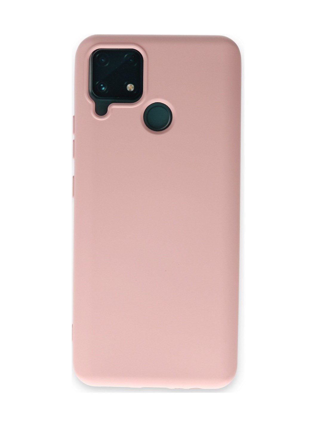Realme C15 Uyumlu Kılıf Nano İçi Kadife Silikon - Pudra Belirtilmemiş