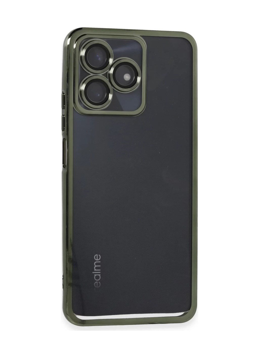 Realme C53 Uyumlu Kılıf Lensli Silikon - Yeşil Belirtilmemiş