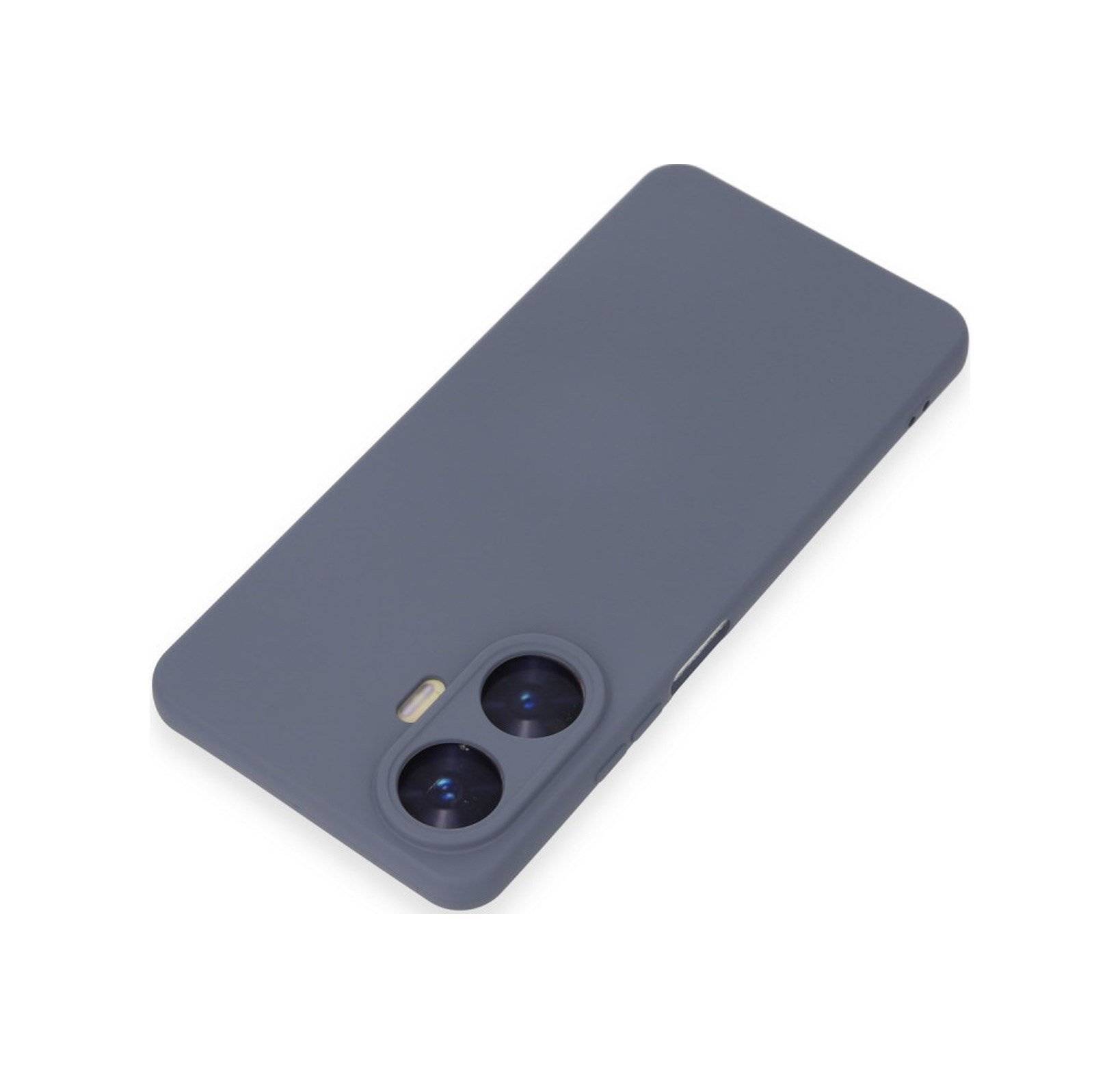 Realme C55 Uyumlu Kılıf Nano İçi Kadife Silikon - Gri Belirtilmemiş