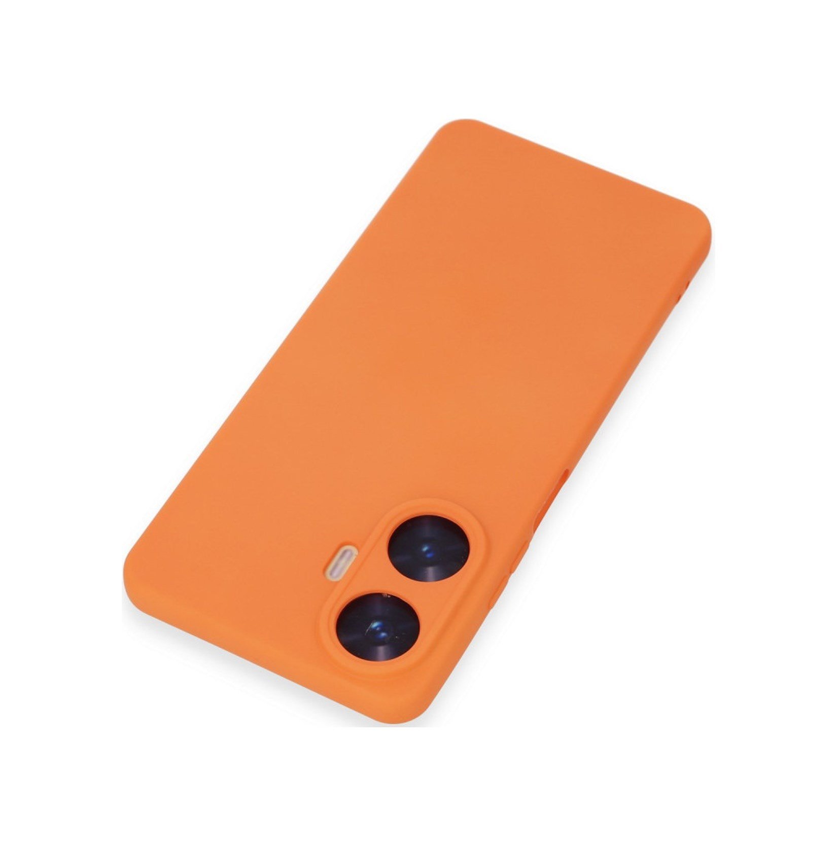 Realme C55 Uyumlu Kılıf Nano İçi Kadife Silikon - Turuncu Belirtilmemiş