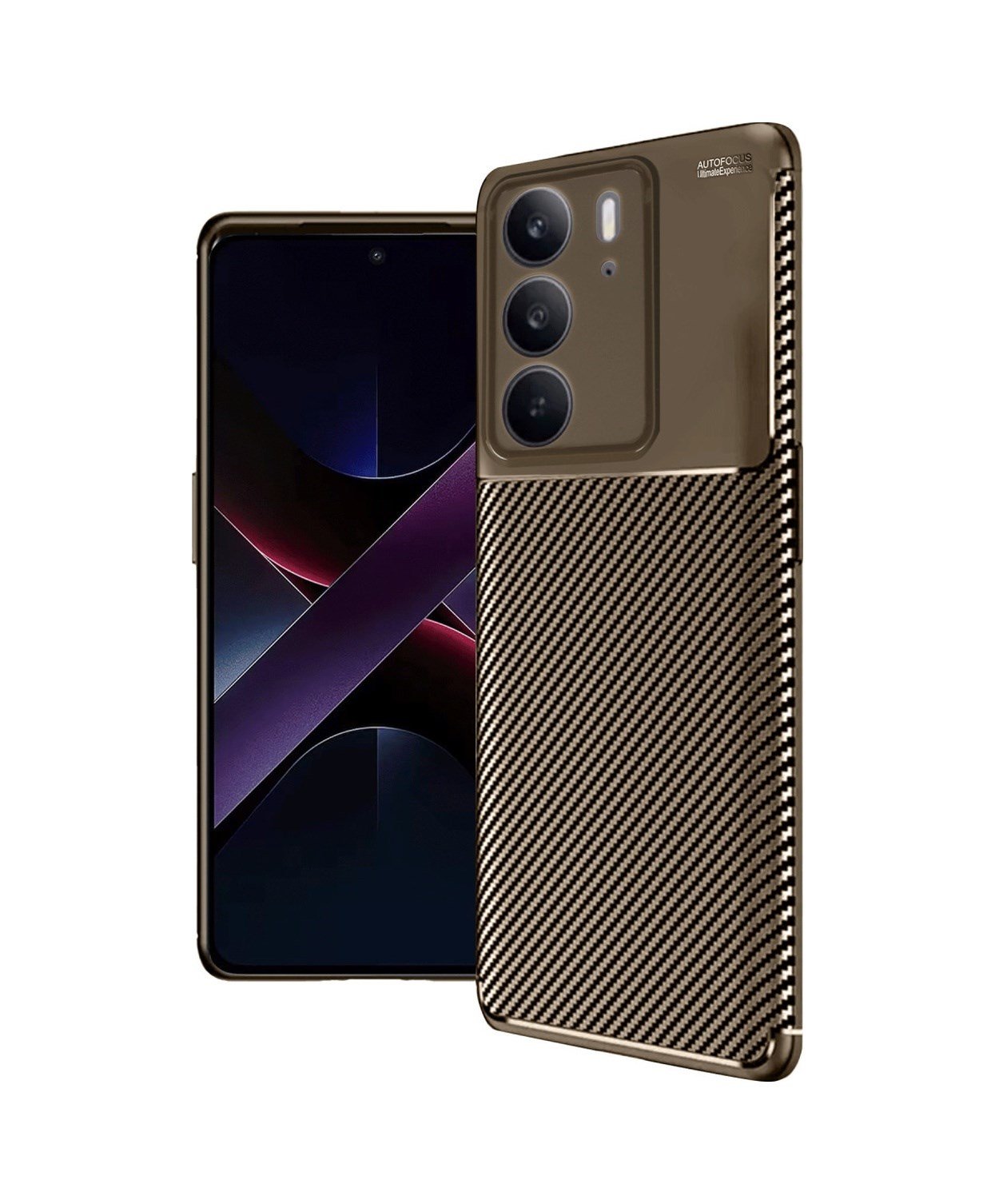 Realme C75 4g Uyumlu Auto Focus Karbon Kapak - Kahverengi Belirtilmemiş