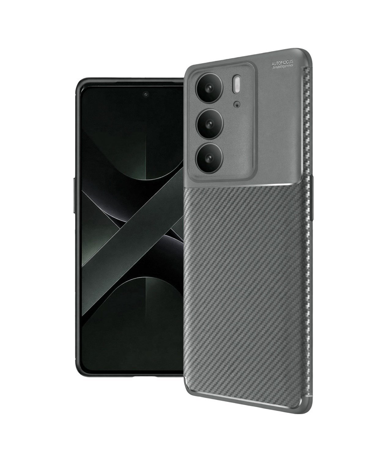 Realme C75 4g Uyumlu Auto Focus Karbon Kapak - Gri Belirtilmemiş