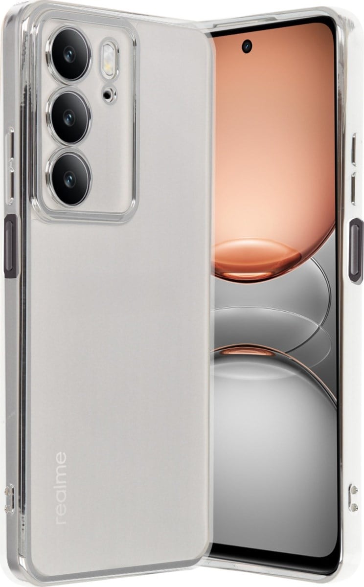 Realme C75 4g Uyumlu Kılıf Lensli Silikon - Gümüş Belirtilmemiş