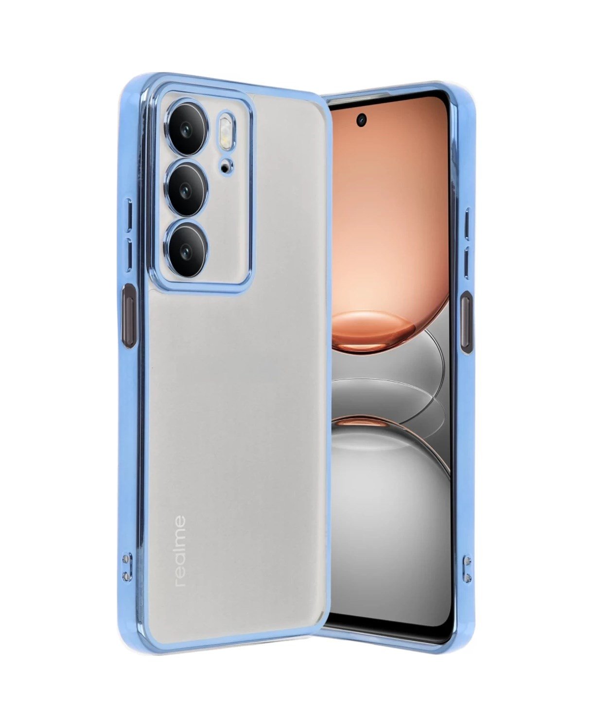 Realme C75 4g Uyumlu Kılıf Lensli Silikon - Açık Mavi Belirtilmemiş