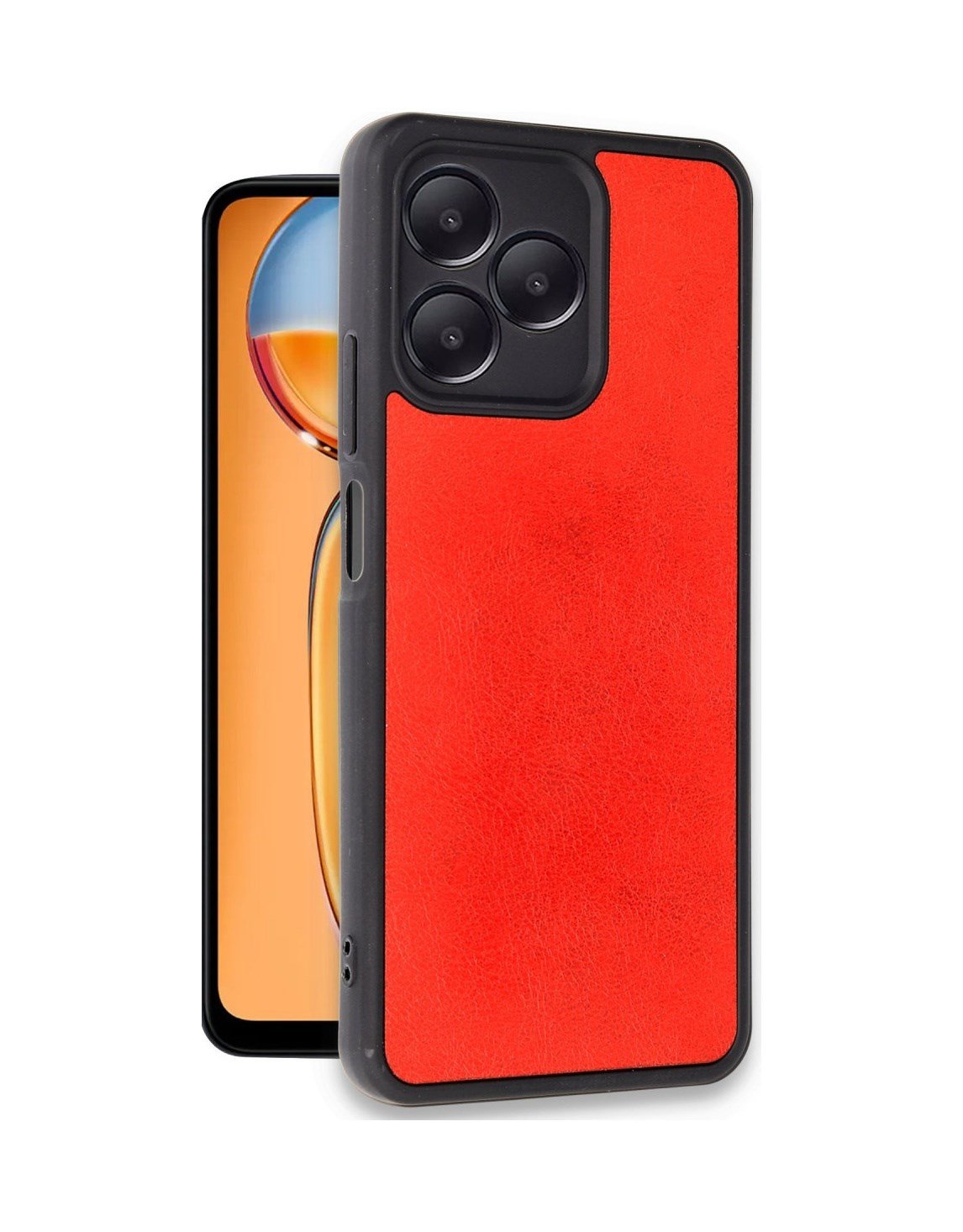 Realme Note 50 4g Uyumlu Kılıf Aras Deri Kapak - Kırmızı Belirtilmemiş
