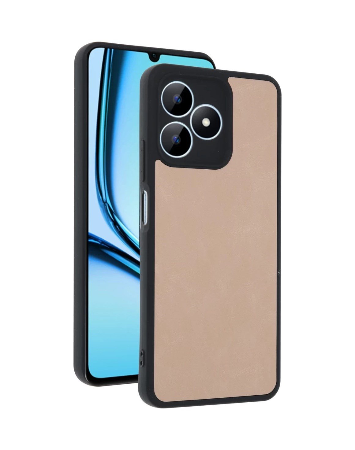Realme Note 50 4g Uyumlu Kılıf Aras Deri Kapak - Pudra Belirtilmemiş