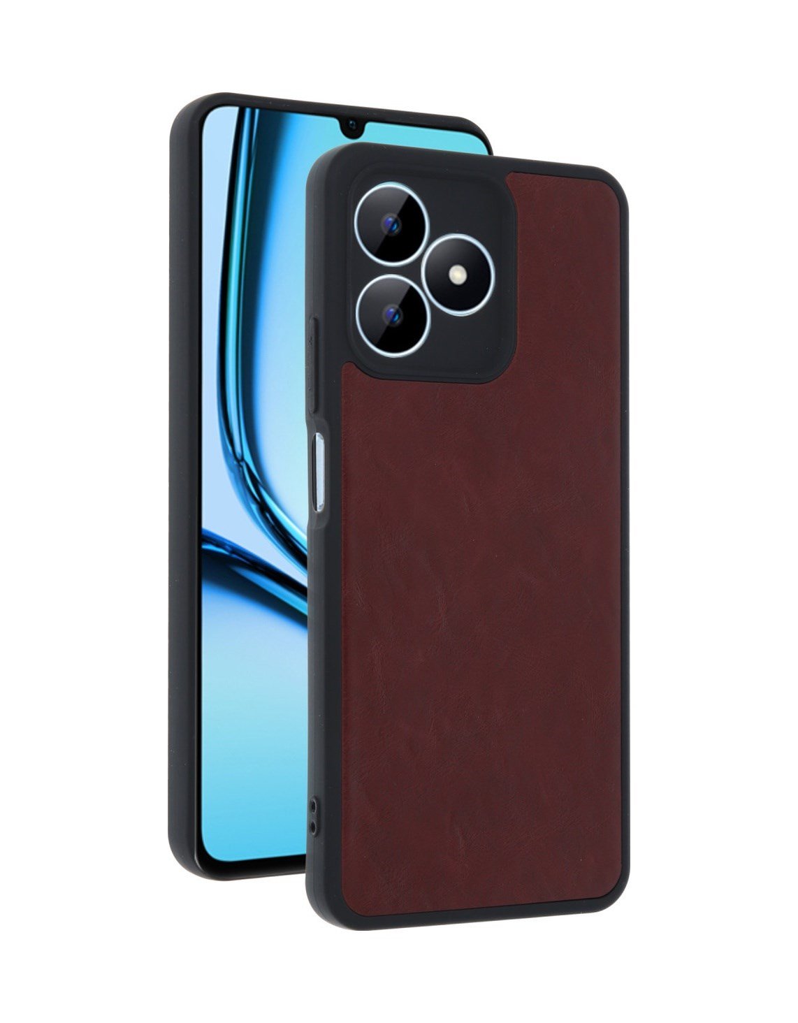 Realme Note 50 4g Uyumlu Kılıf Aras Deri Kapak - Bordo Belirtilmemiş