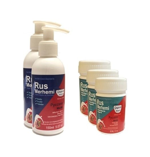 Rekze Tüy Dökücü Azaltıcı Rus Merhemi 150 Ml 2 Adet + Genital Bölge Merhemi 50 Ml 3 Adet