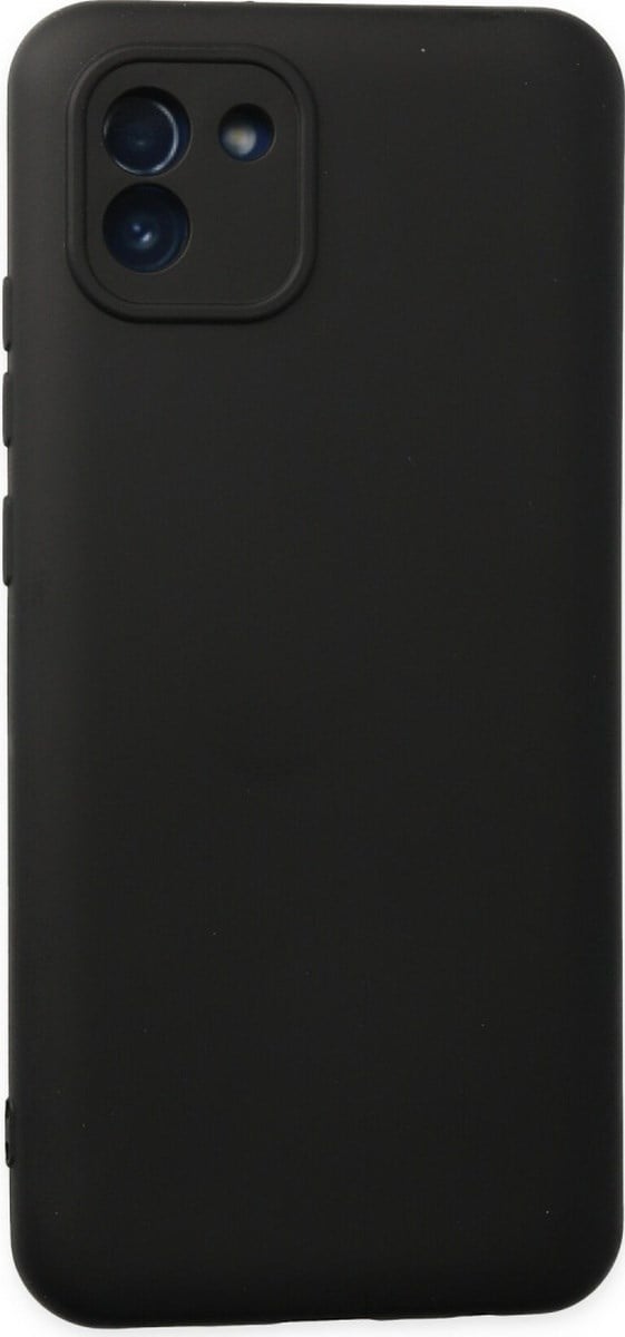 Samsung Galaxy A03 Uyumlu Kılıf Nano İçi Kadife Silikon - Siyah Belirtilmemiş