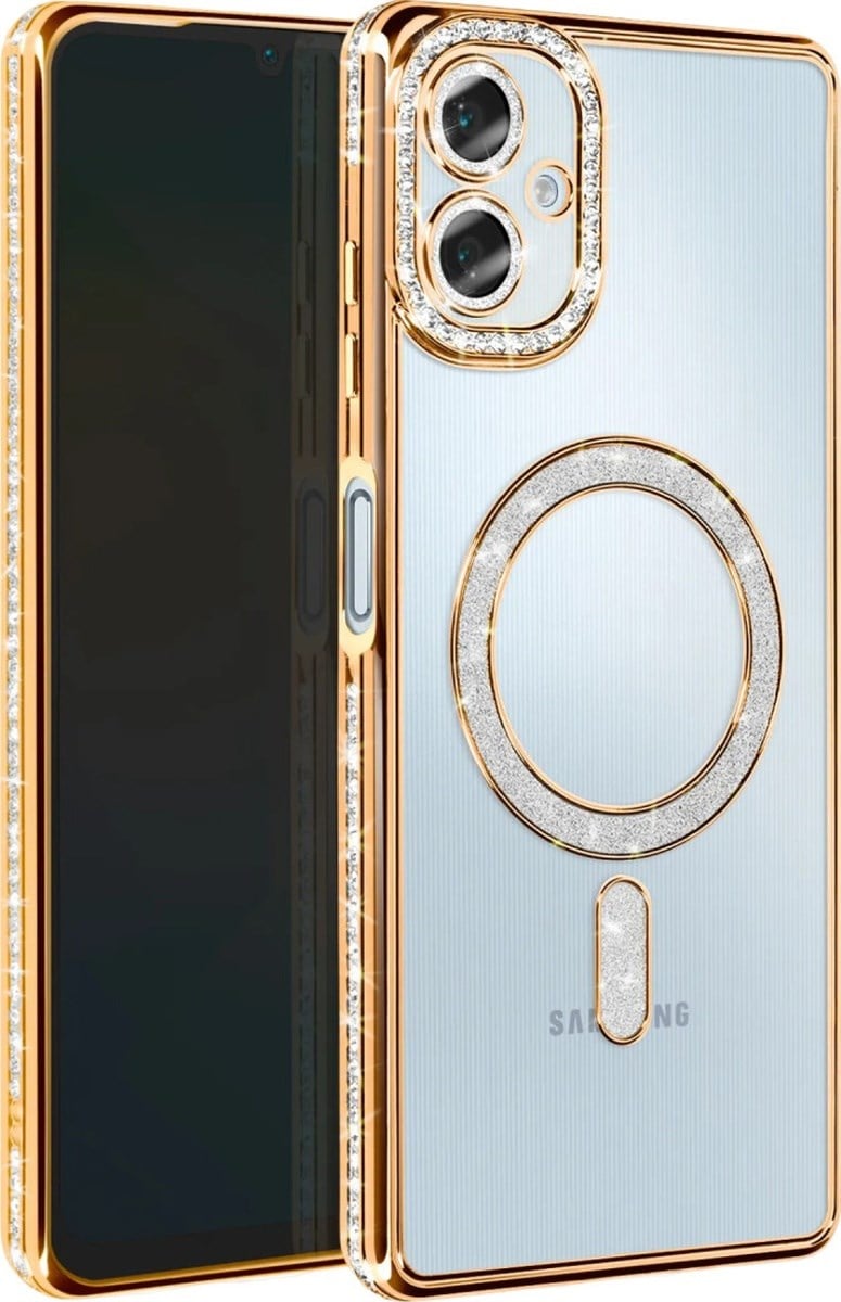Samsung Galaxy A06 Uyumlu Joke Simli Magneticsafe Kılıf - Gold Belirtilmemiş