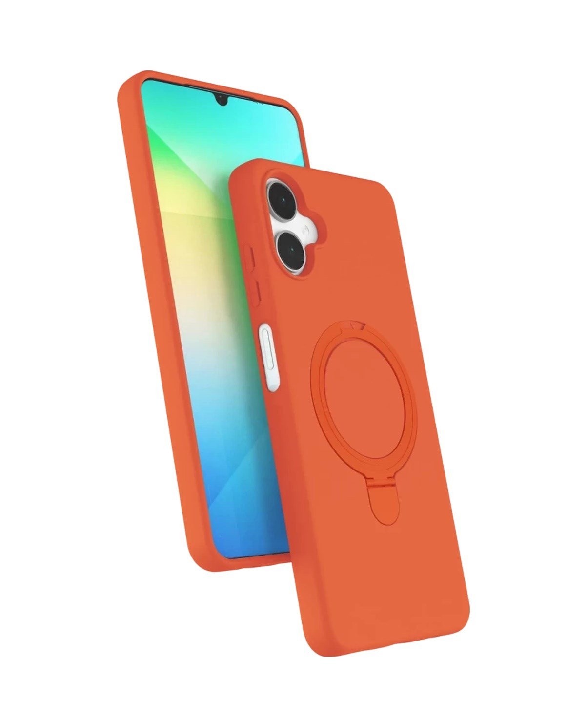 Samsung Galaxy A06 Uyumlu Regal Magsafe Standlı Kapak - Turuncu iPhone 17 Pro