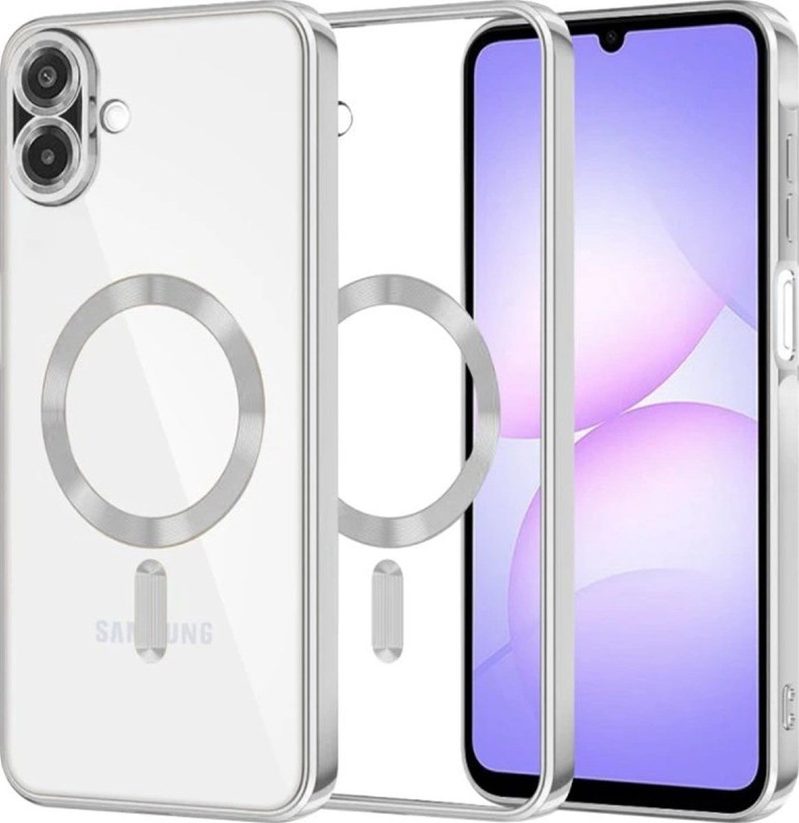 Samsung Galaxy A07 4g Uyumlu Kross Magneticsafe Kapak - Gümüş Belirtilmemiş