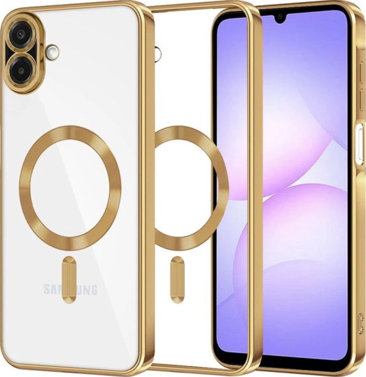 Samsung Galaxy A07 4g Uyumlu Kross Magneticsafe Kapak - Gold Belirtilmemiş