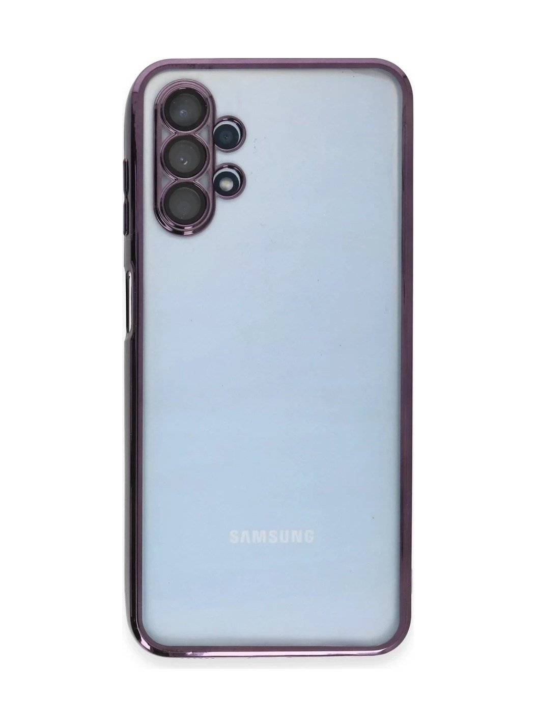 Samsung Galaxy A13 4g Uyumlu Kılıf Lensli Silikon - Mor Belirtilmemiş