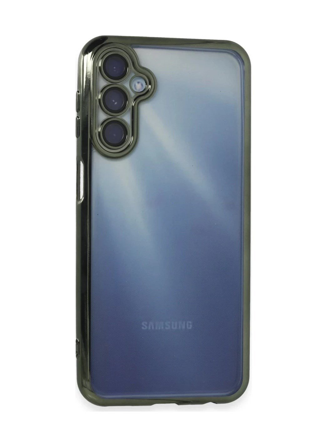 Samsung Galaxy A15 4g Uyumlu Kılıf Lensli Silikon - Yeşil Belirtilmemiş