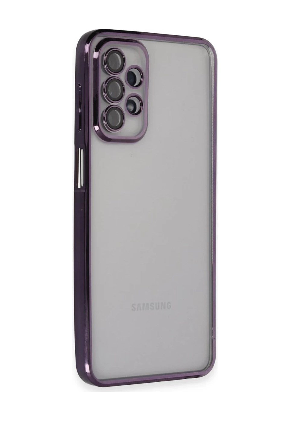 Samsung Galaxy A23 4g Uyumlu Kılıf Lensli Silikon - Mor Belirtilmemiş