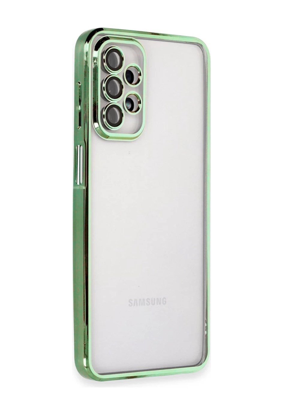 Samsung Galaxy A23 4g Uyumlu Kılıf Lensli Silikon - Yeşil Belirtilmemiş