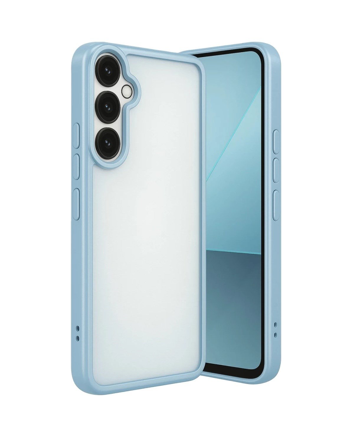 Samsung Galaxy A24 4g Prime Uyumlu Kılıf Lensli Silikon - Açık Mavi Belirtilmemiş