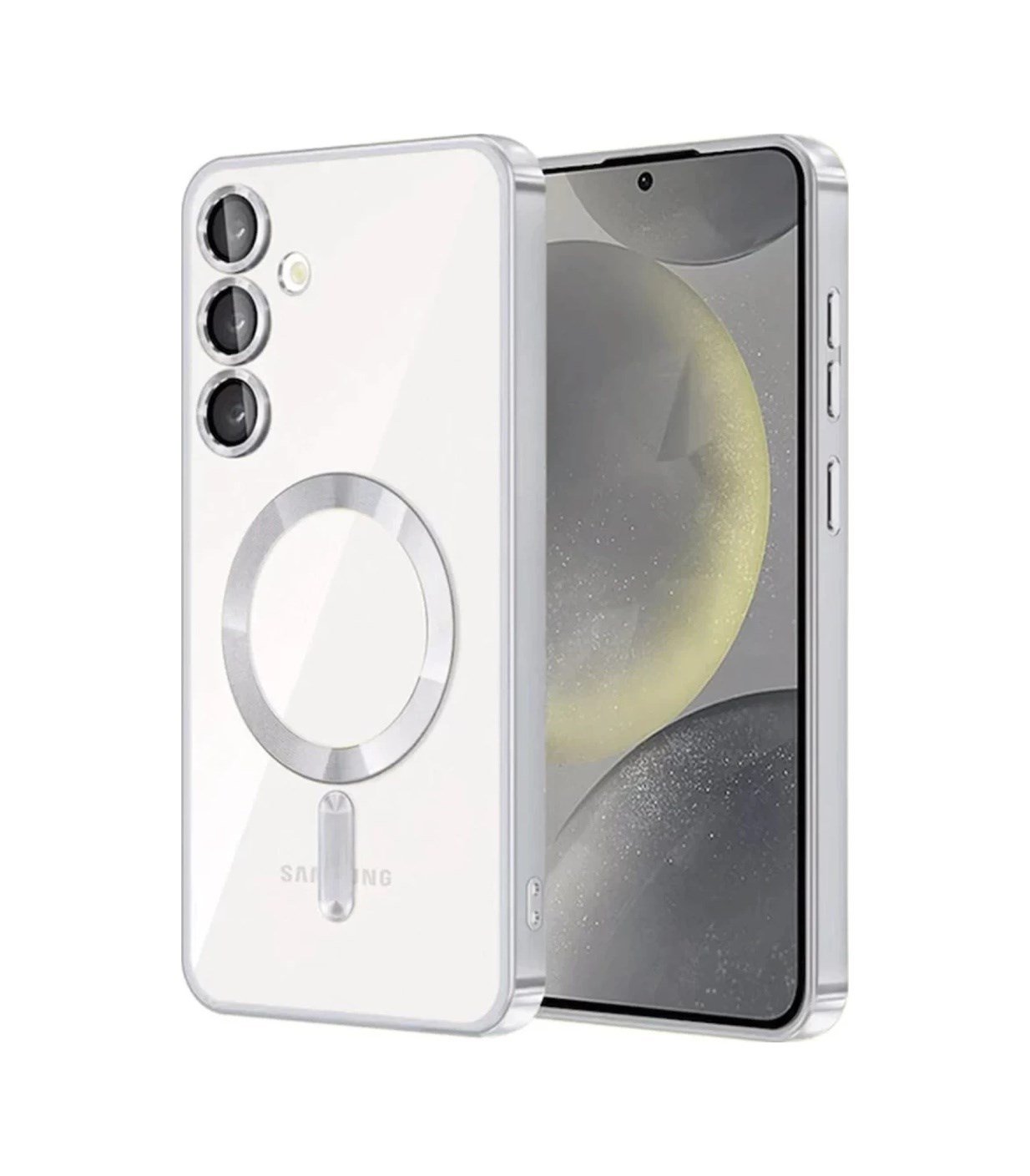 Samsung Galaxy A26 Uyumlu Kross Magneticsafe Kapak - Gümüş Belirtilmemiş