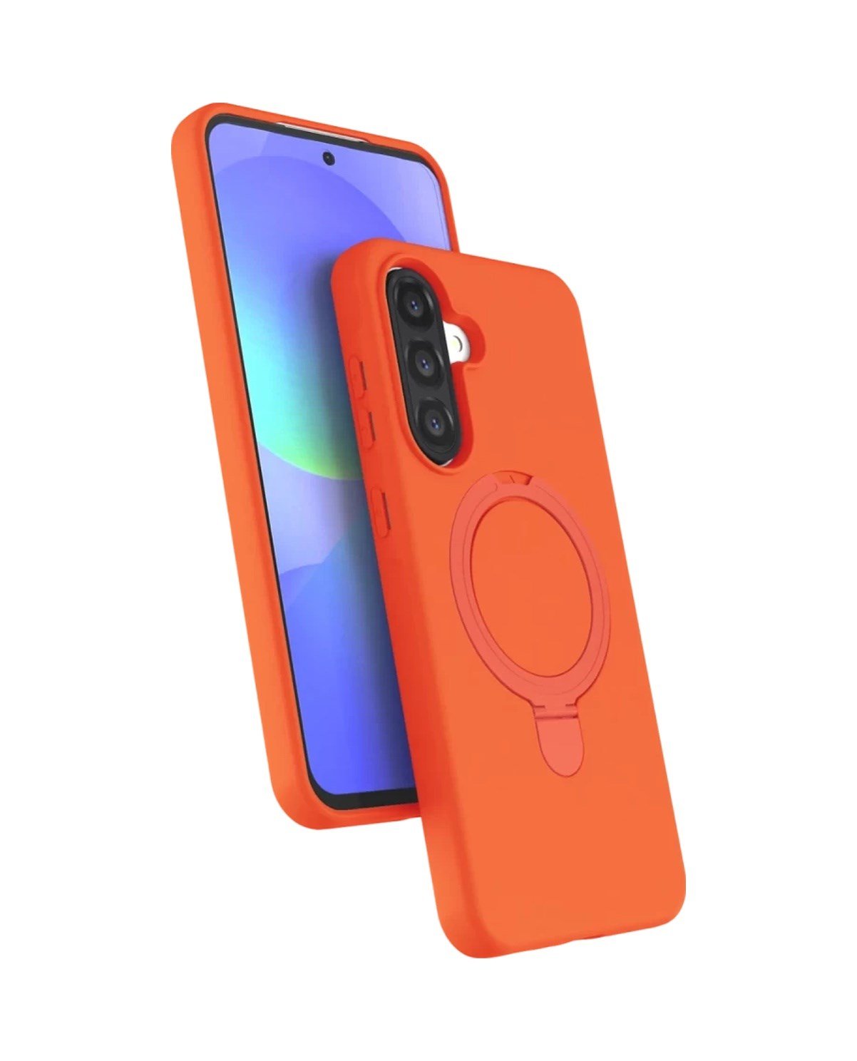 Samsung Galaxy A26 Uyumlu Regal Magsafe Standlı Kapak - Turuncu iPhone 17 Pro