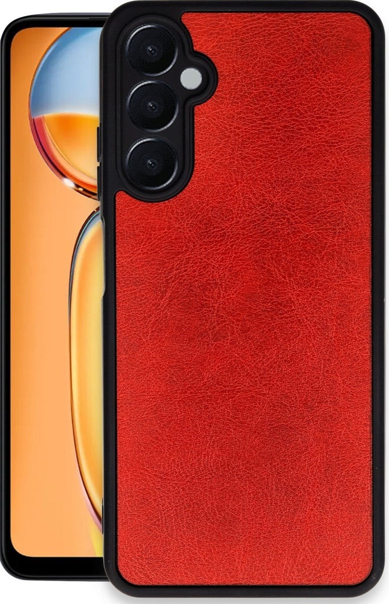 Samsung Galaxy A35 5g Uyumlu Kılıf Aras Deri Kapak - Kırmızı Belirtilmemiş